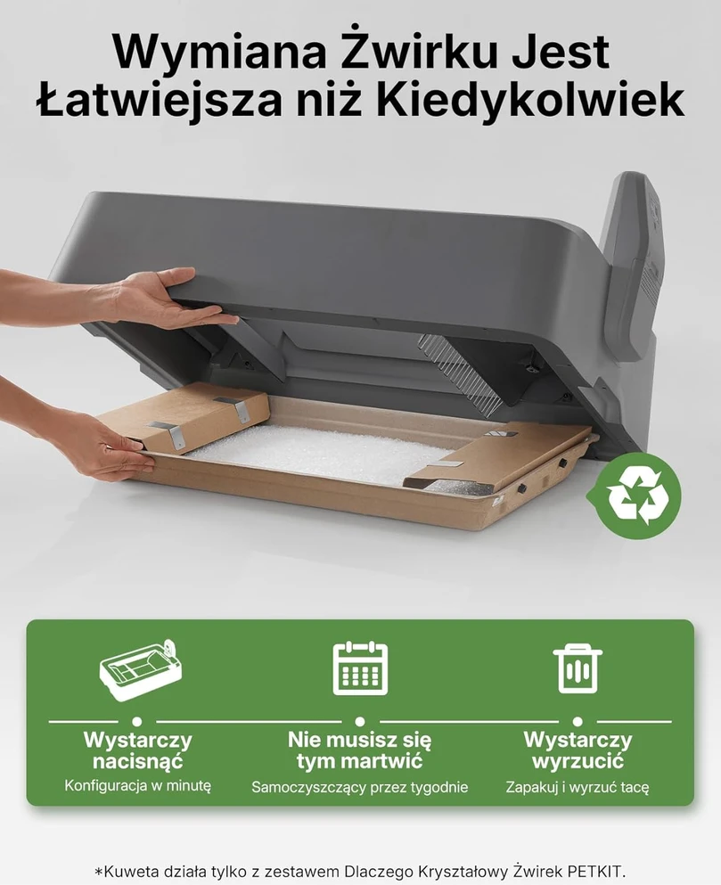 Automatinis katės tualetas Petkit Purobot Purobot Crystal Duo, Baltas
