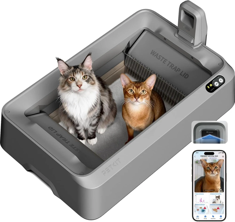 Automatinis katės tualetas Petkit Purobot Purobot Crystal Duo, Baltas