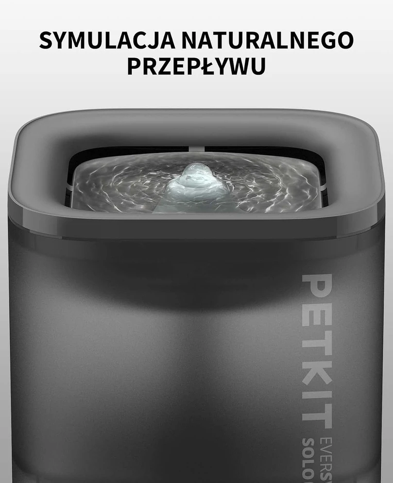 PETKIT vandens fontanas katėms ir šunims 1,85 l su belaidžiu siurbliu CT-W1S-Pilkas-EU