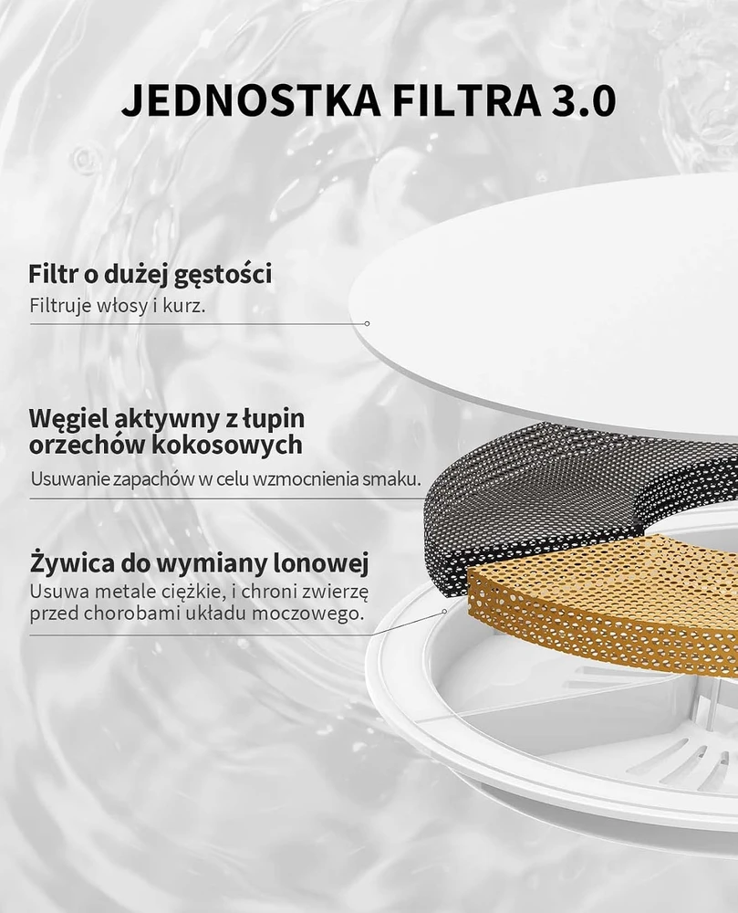 PETKIT vandens fontanas katėms ir šunims 1,85 l su belaidžiu siurbliu CT-W1S-Pilkas-EU