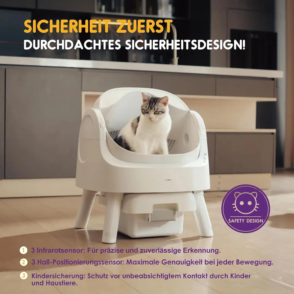 PetPivot automatinė savaime išsivalanti kačių kraiko dėžė su atvira konstrukcija AS15