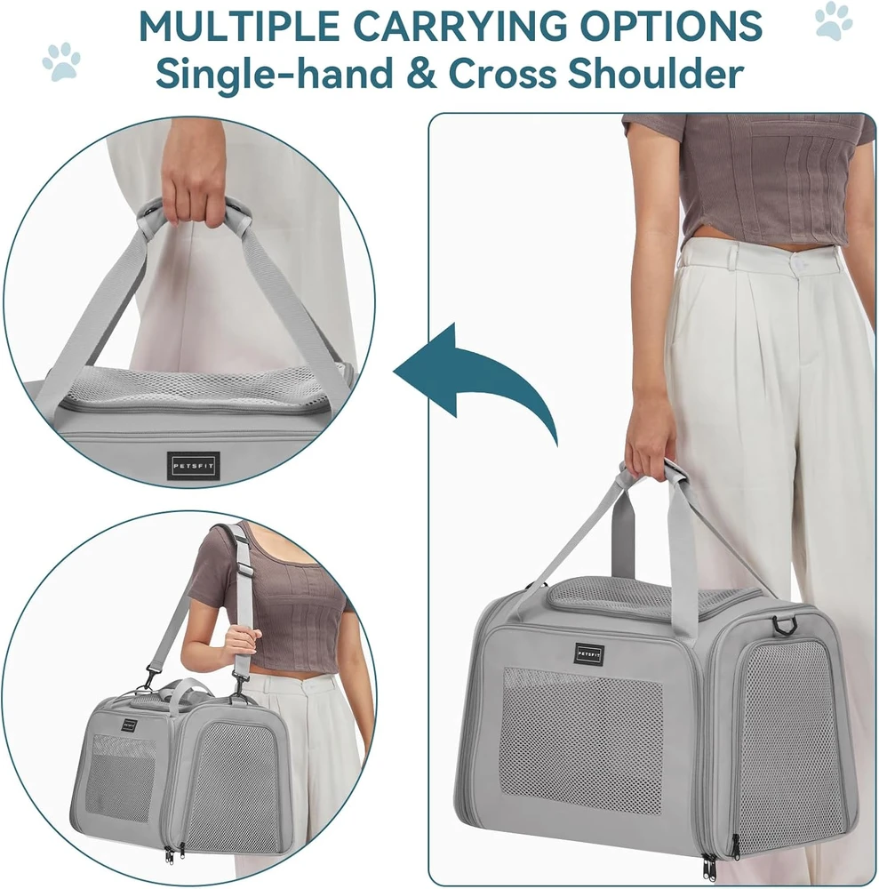Petsfit gyvūnų transportavimo krepšys 50 × 33 × 33 cm, iki 11,3kg, DHCA012083