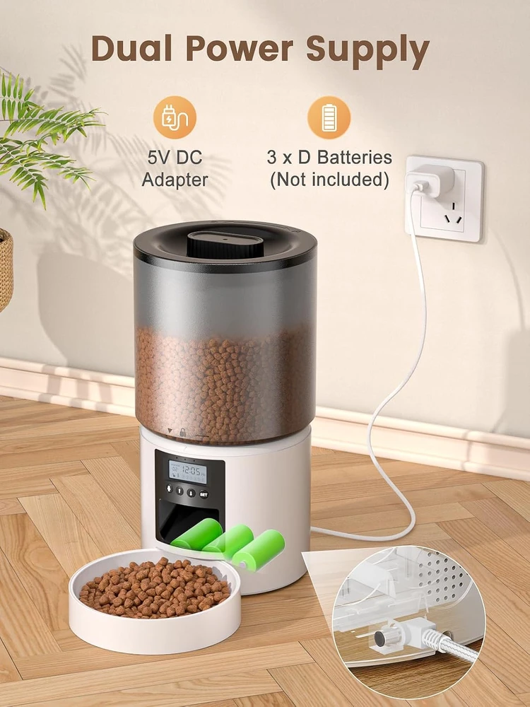 PETVION automatinė kačių šėrykla 4 l su maitinimo grafiku Af-4l-tm01