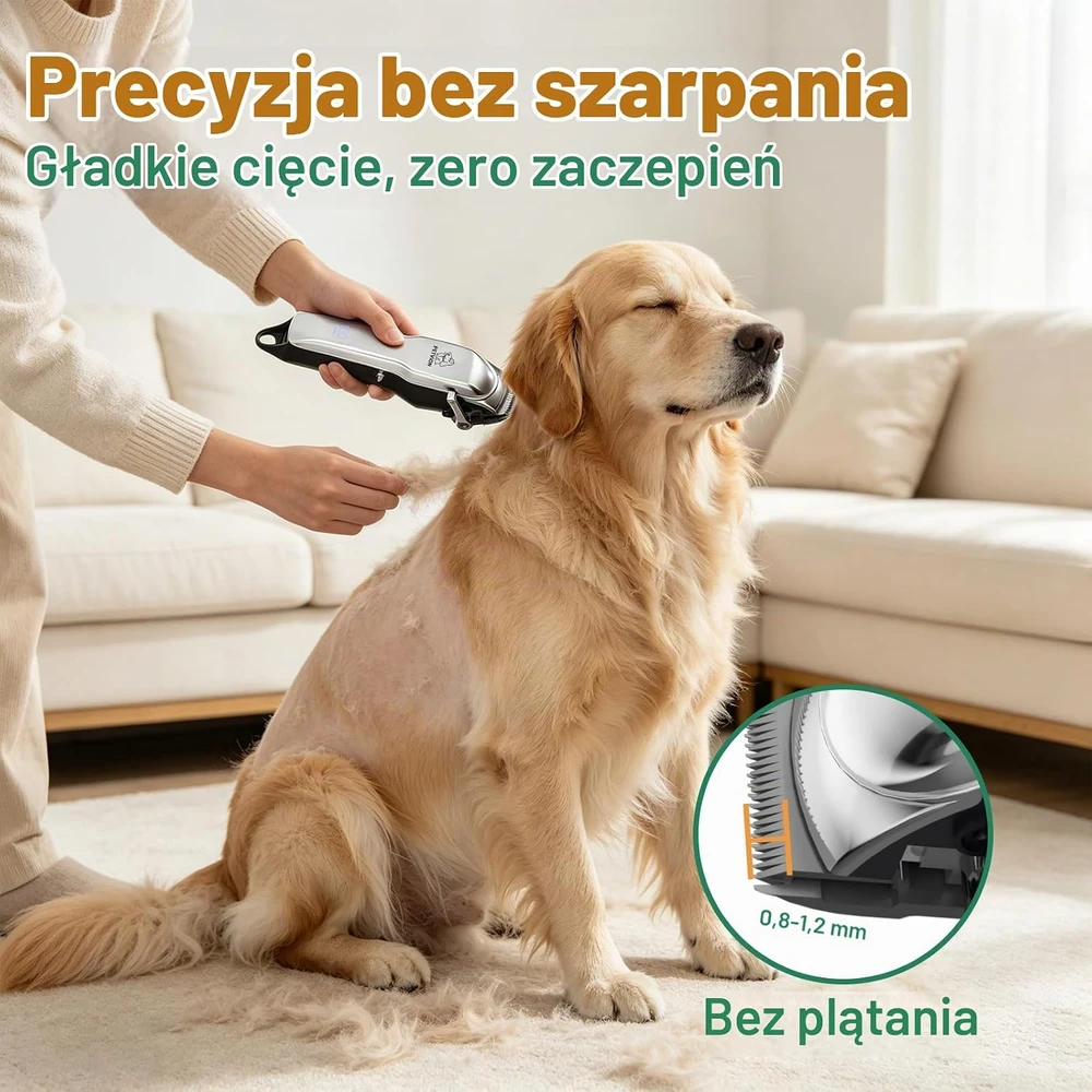 PETVION kailio kirpimo mašinėlė šunims ir katėms, IPX7, 2000 mAh, pet01