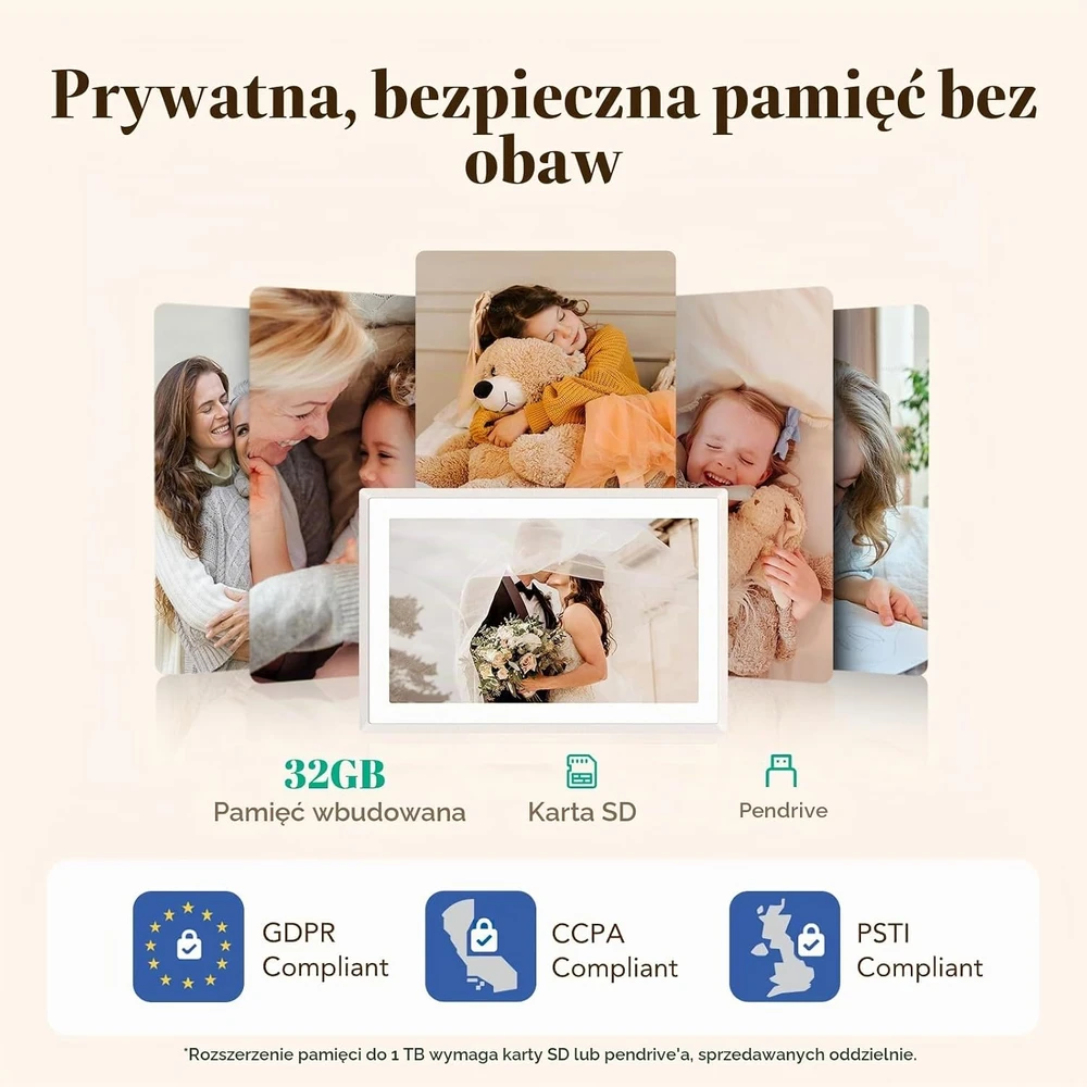Pexar skaitmeninis nuotraukų rėmelis, 11 col., 32 GB, PX-110SDGL-EU
