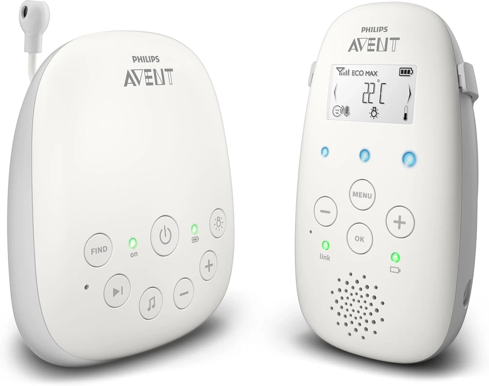 Philips Avent garso auklė DECT su Smart ECO režimu, 50 m, SCD713/26