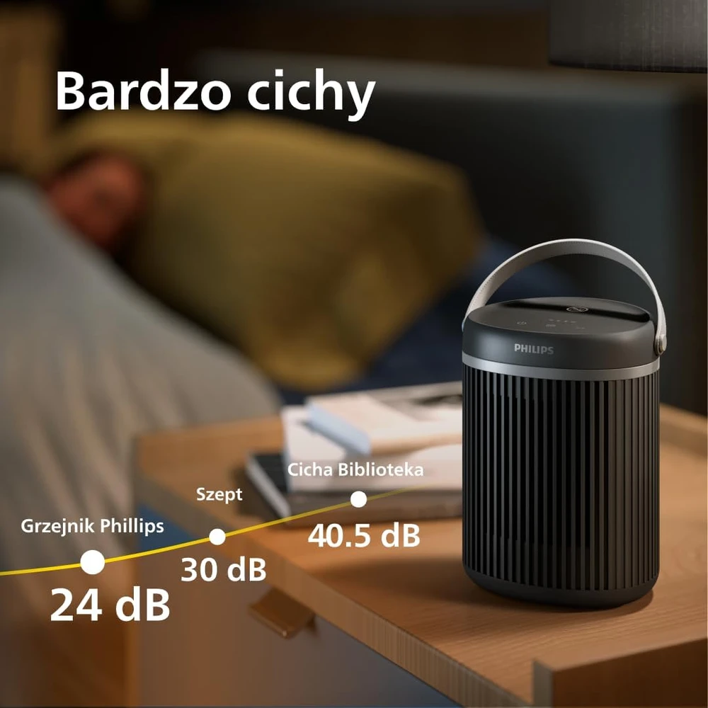 Philips bokštinis termoventiliatorius 2000 W, 24 dB, EcoAI, CX3120/01