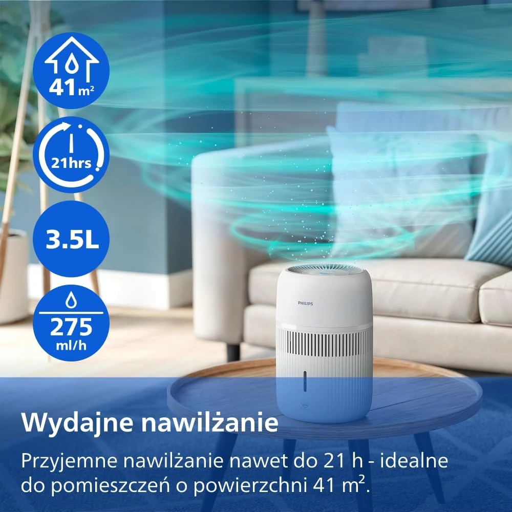 Philips garinamasis oro drėkintuvas, 3,5 l, 275 ml/h, iki 41 m², HU4209/00