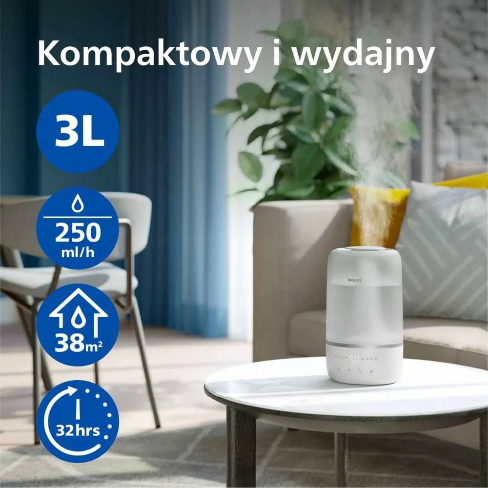 Philips HU1509/00 išmanus oro drėkintuvas, 3 l, iki 38 m², su aromaterapija