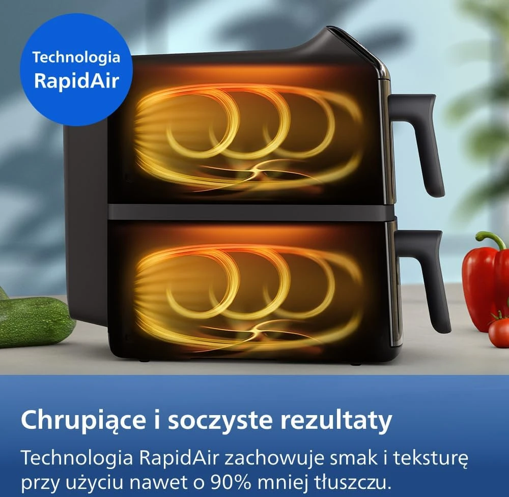 Philips karšto oro gruzdintuvė su dviem krepšiais 10 l 2750 W NA460/00