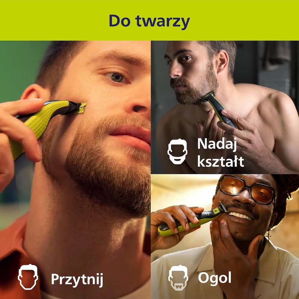 Barzdaskutė Philips OneBlade 360 elektrinis barzdos trimeris ir skustuvas su 2 ašmenimis QP2724/31