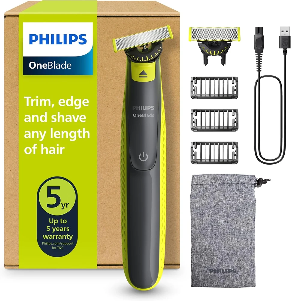 Barzdaskutė Philips OneBlade 360 elektrinis barzdos trimeris ir skustuvas su 2 ašmenimis QP2724/31