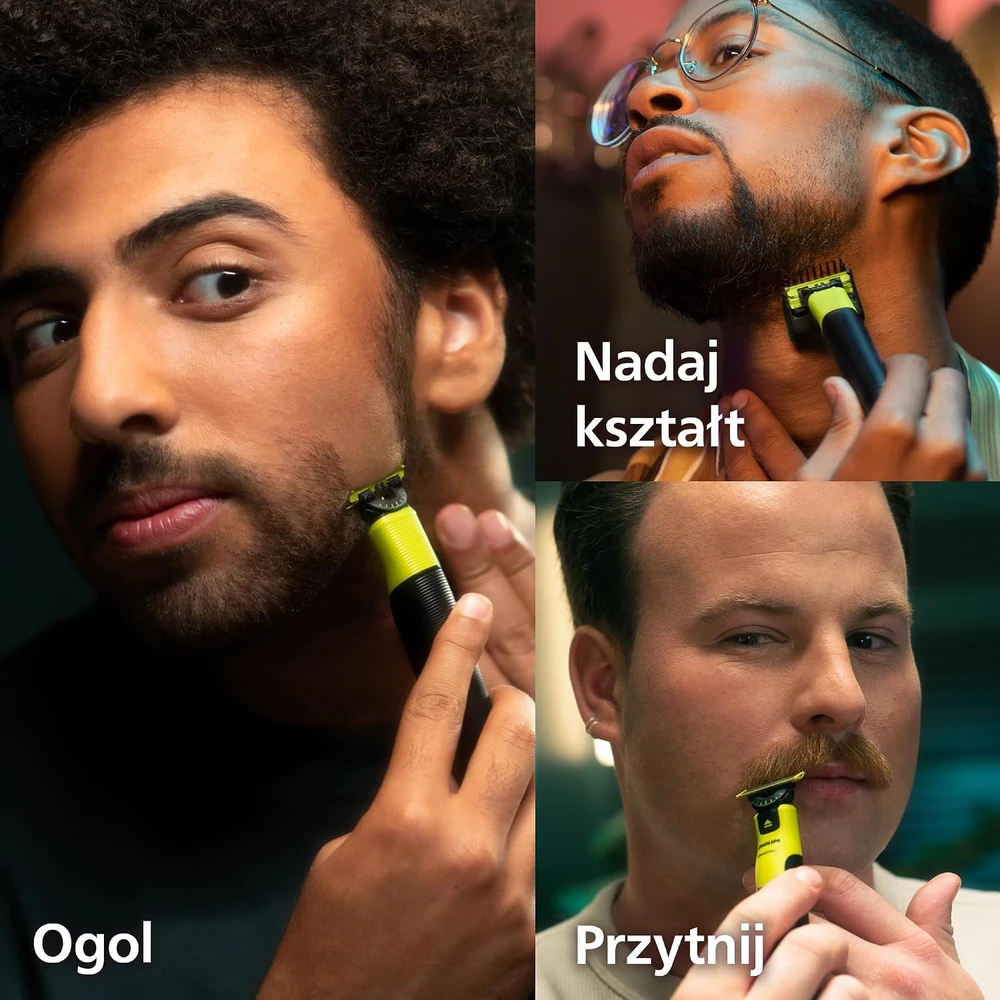 Barzdaskutė Philips OneBlade Pro 360 veidui + kūnui, QP4631/65, Juodos ir žalios spalvos