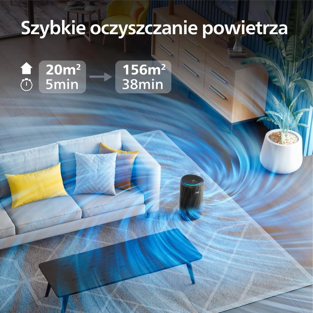 Philips oro valytuvas 4200 Series su HEPA filtru, CADR 600 m³/h, iki 156 m² AC4221/11