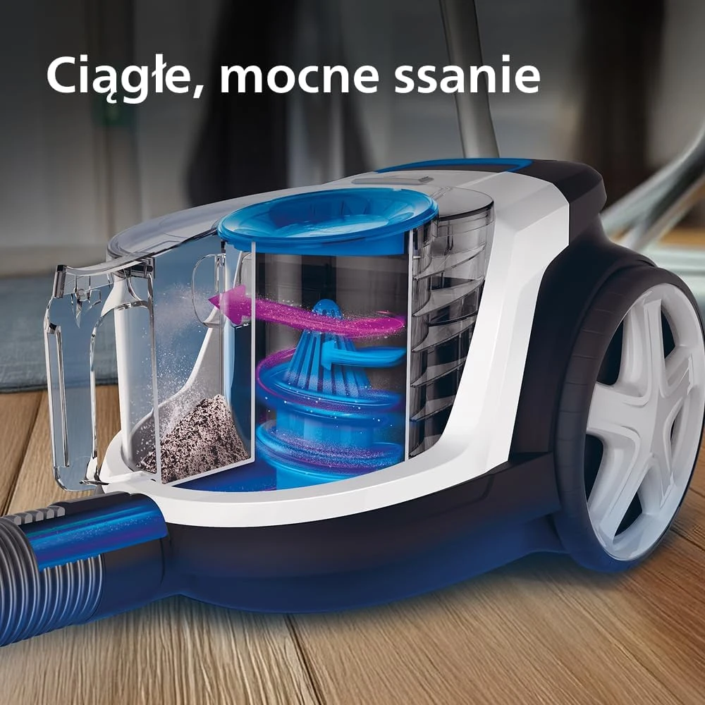 Dulkių siurblys Philips | Vacuum cleaner PowerPro Compact | FC9332/09 | Power 650 W | Juodas/ baltas