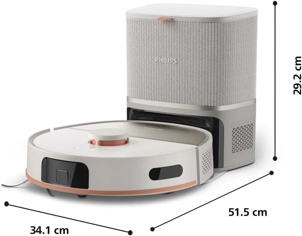 Philips robotas dulkių siurblys-mopas 10 000 Pa su lazerine navigacija ir automatinio ištuštinimo stotimi XU5100/20