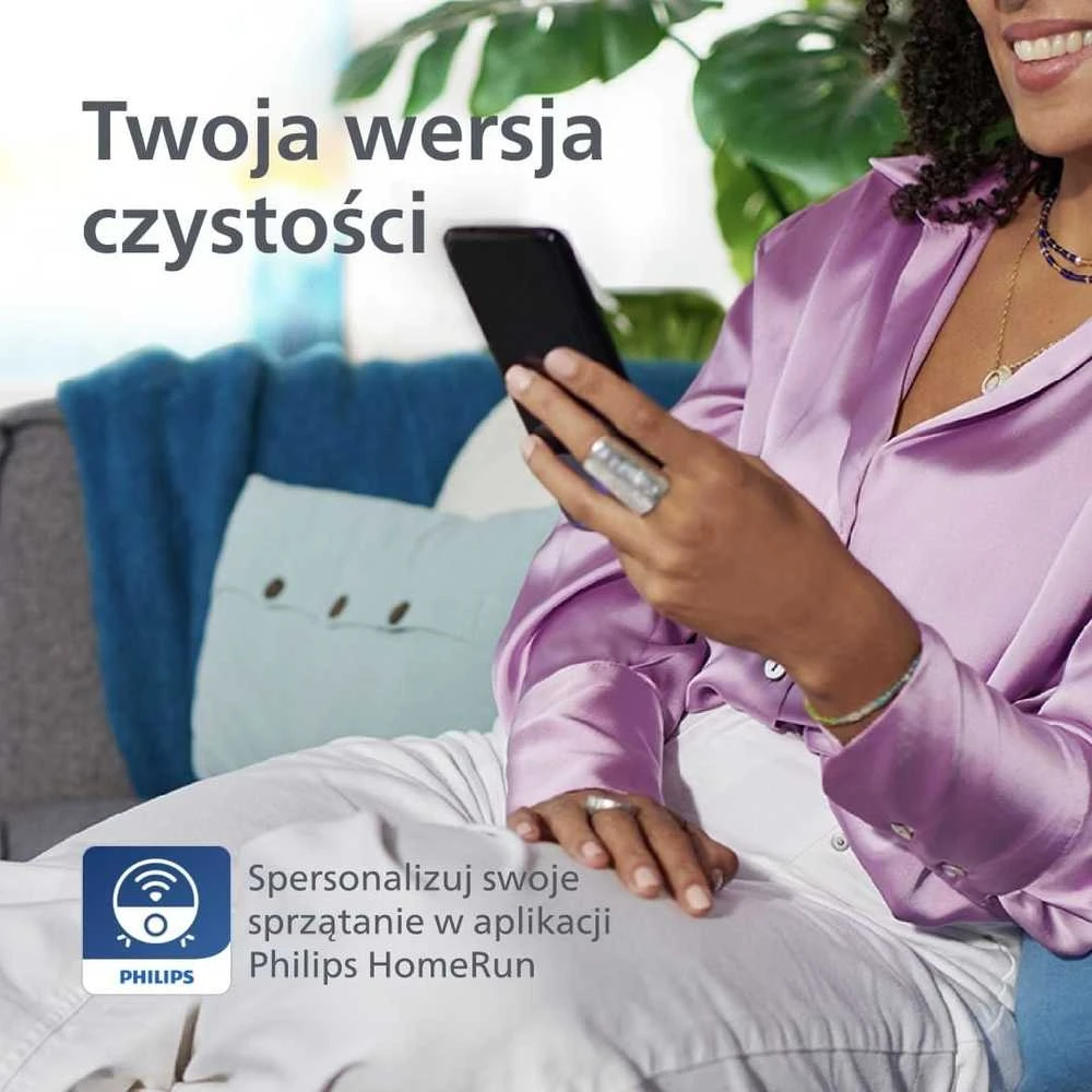 Philips robotas dulkių siurblys-mopas 10 000 Pa su lazerine navigacija ir automatinio ištuštinimo stotimi XU5100/20