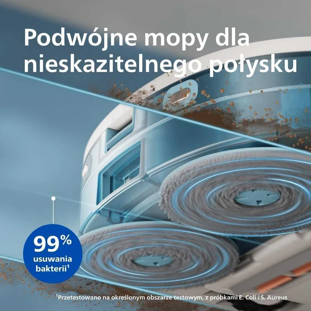 Philips robotas dulkių siurblys-mopas 10 000 Pa su lazerine navigacija ir automatinio ištuštinimo stotimi XU5100/20