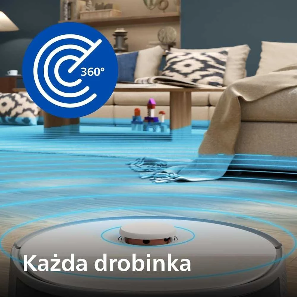 Philips robotas dulkių siurblys-mopas 10 000 Pa su lazerine navigacija ir automatinio ištuštinimo stotimi XU5100/20