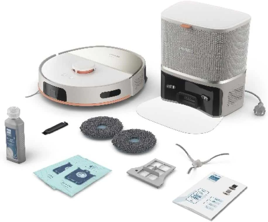 Philips robotas dulkių siurblys-mopas 10 000 Pa su lazerine navigacija ir automatinio ištuštinimo stotimi XU5100/20