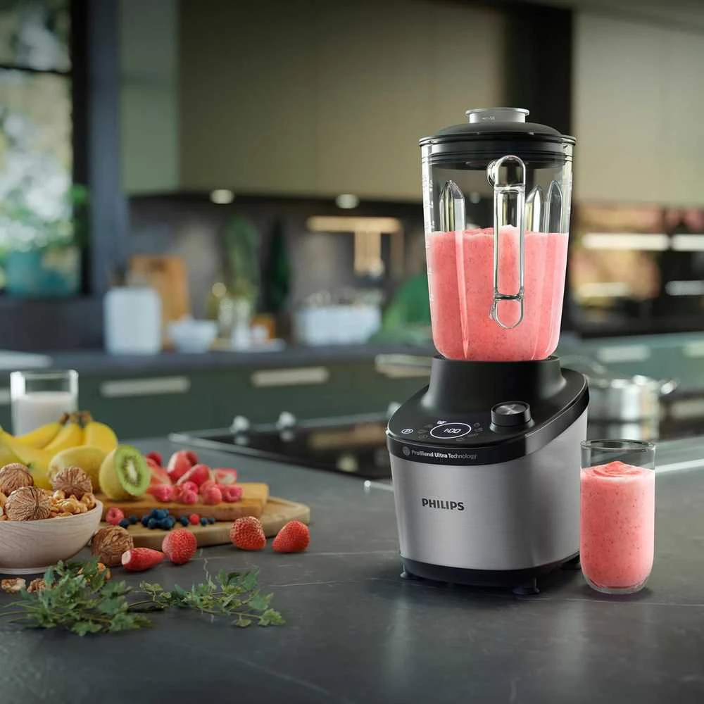 Philips stacionarus blenderis 1500 W, stiklinis 2 l ąsotis, 6 programos, HR3760/10