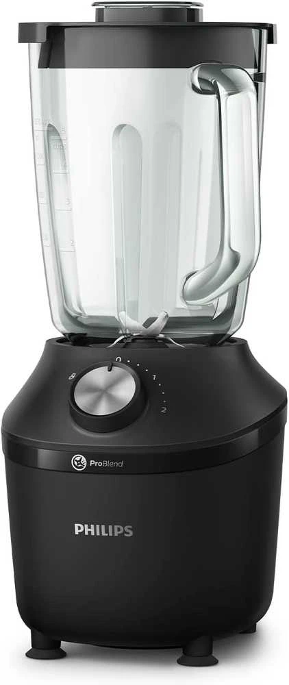 Philips stacionarus blenderis ProBlend Crush 600 W, 2 l stiklinis ąsotis, juodas HR2291/41