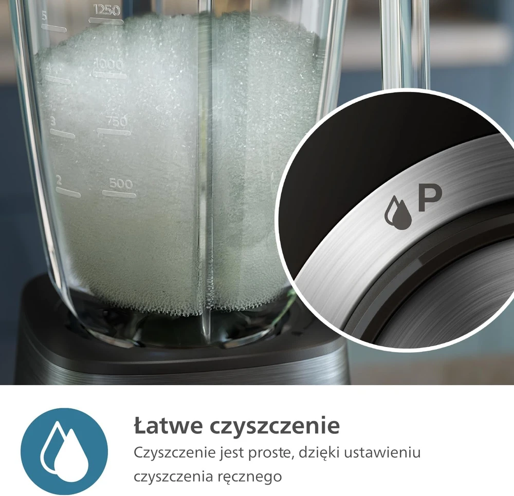 Philips Maišytuvas | HR3020/20 | Stalviršis | 1000 W | Stiklainio medžiaga Plastikas | Stiklainio talpa 1,5 L | Kašmyro pilkas