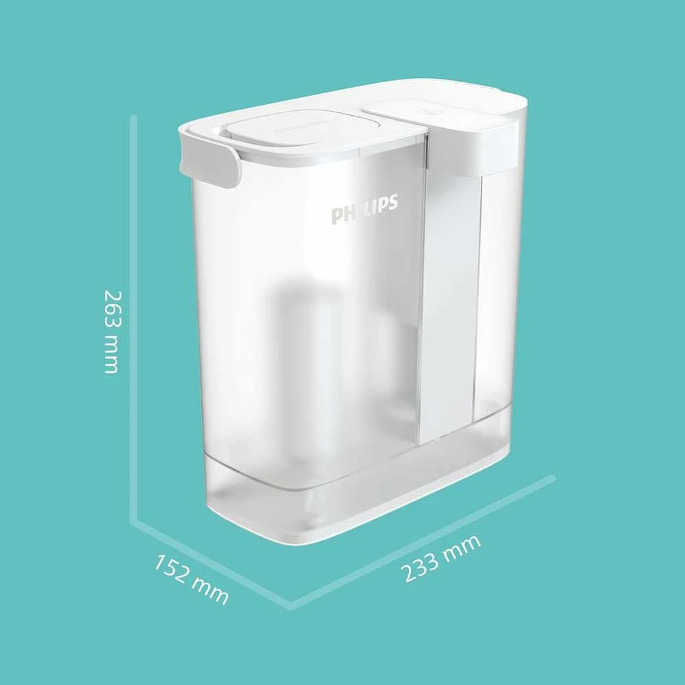 Philips vandens filtras staliniam naudojimui su 3 filtrų komplektu, 3 l talpa, greitas srautas, USB-C akumuliatorius, AWP2980WHS3/10