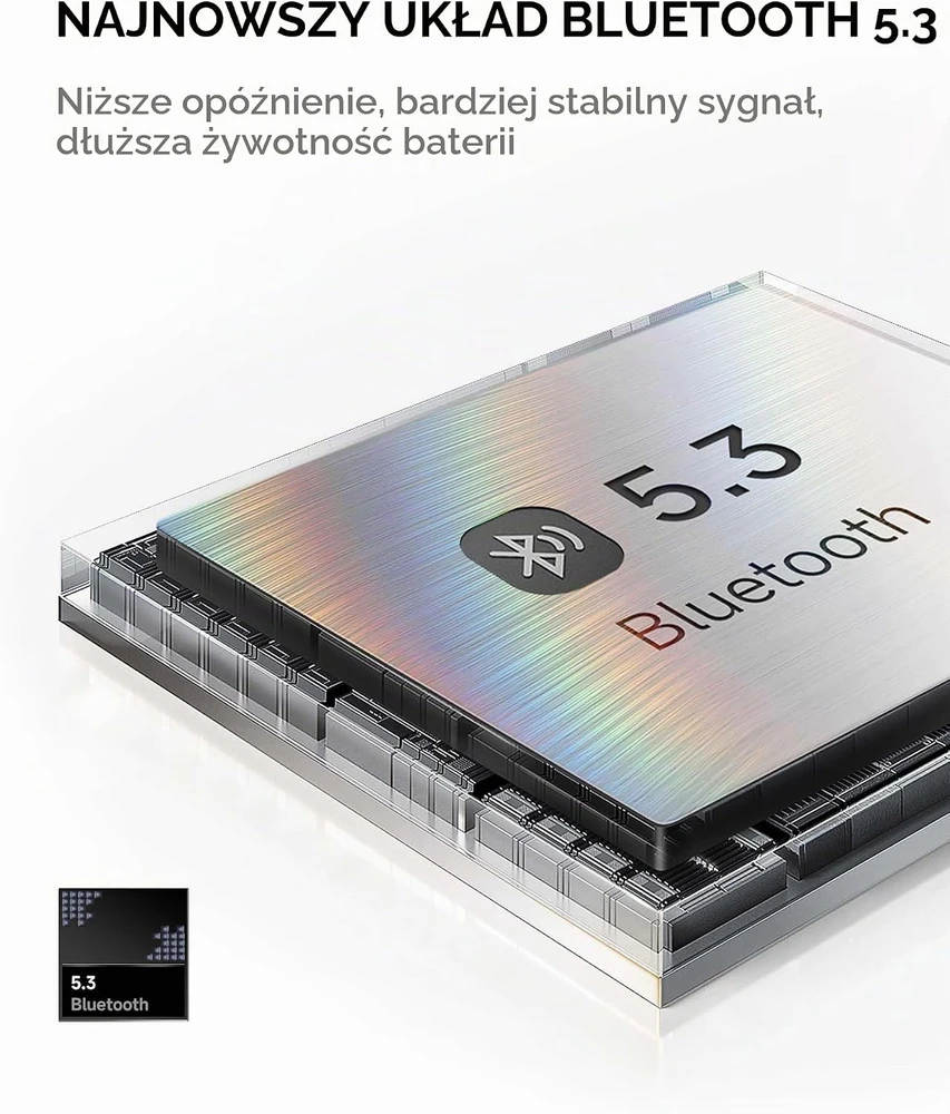 Picun belaidės ant ausų dedamos Bluetooth ausinės su mikrofonu, 120 val., B8 Juodas