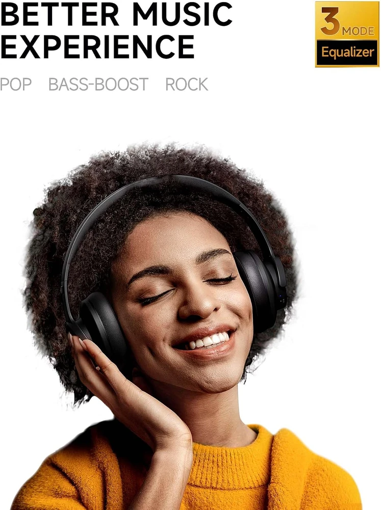 Picun belaidės ant ausų dedamos Bluetooth ausinės su mikrofonu, 120 val., B8 Juodas