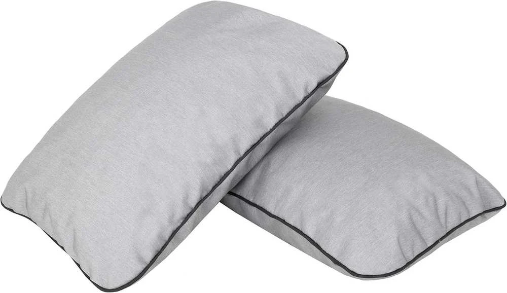 PillowPrim sėdimoji pagalvė sūpynėms, 150 cm, pilka, su atlošu, lininiu užvalkalu