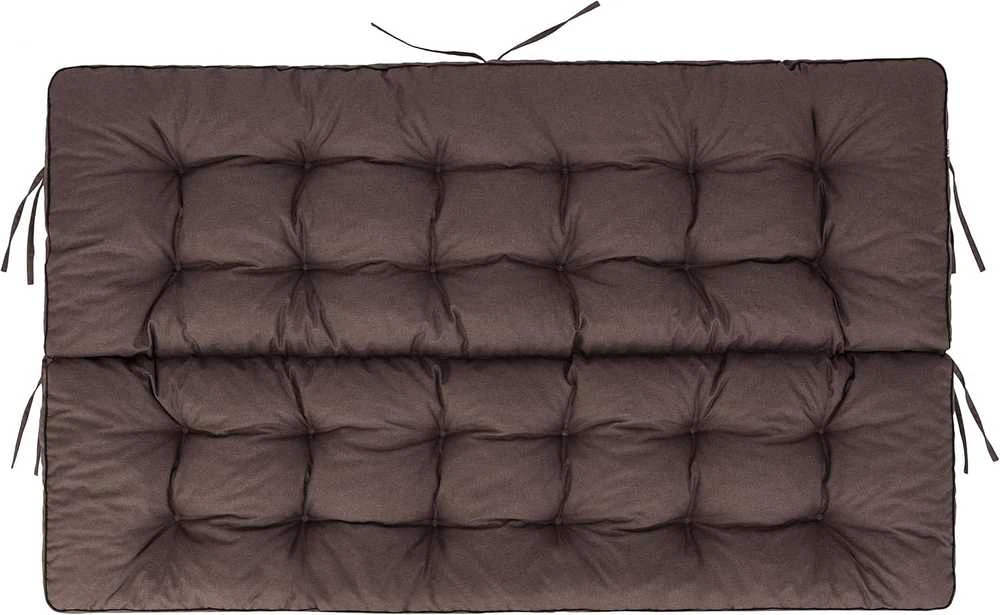 PillowPrim sodo sūpynės pagalvė su atlošu, 150 cm pločio, ruda, poliesterio užvalkalas