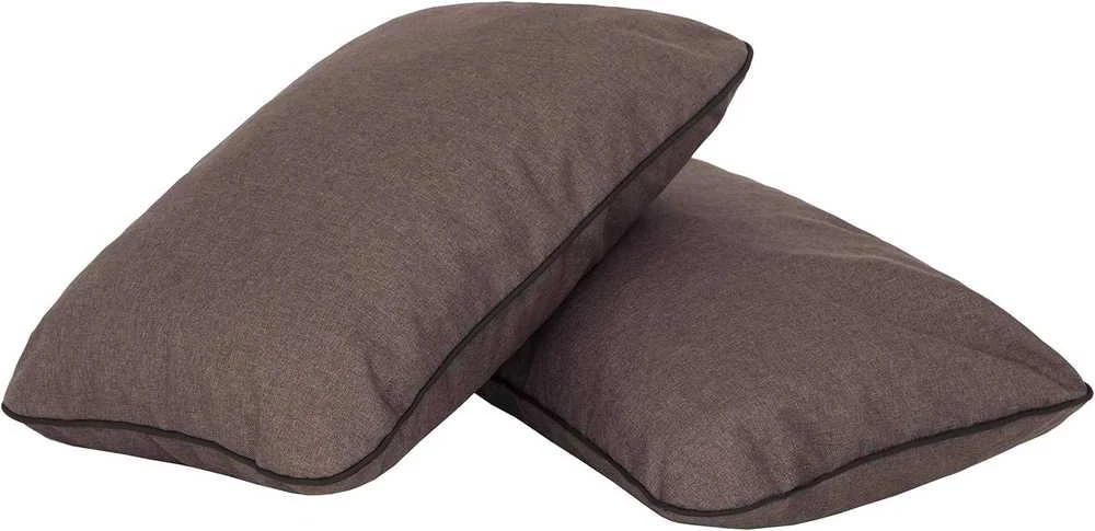 PillowPrim sodo sūpynės pagalvė su atlošu, 150 cm pločio, ruda, poliesterio užvalkalas