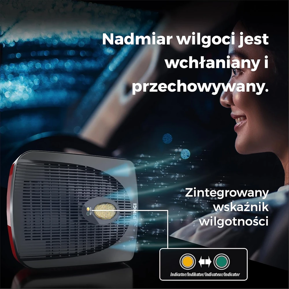 Pingi automobilinis elektrinis oro sausintuvas 120 ml su drėgmės indikatoriumi ID-A300