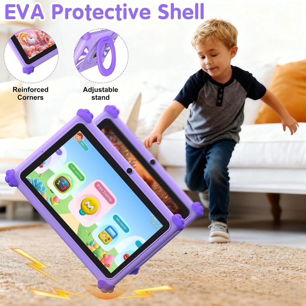 Planšetė ascrecem vaikiškas planšetinis kompiuteris 7 colių, 32 GB, Android, KIDS710