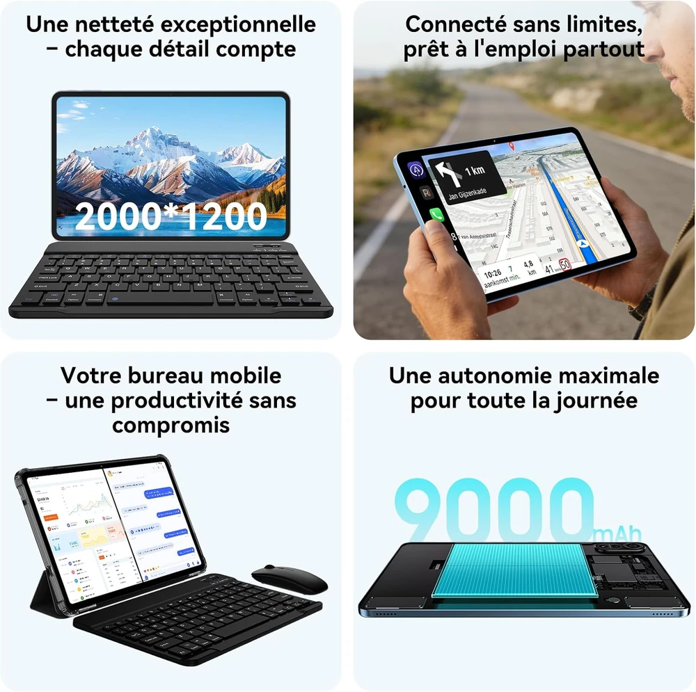 Planšetė Blackview planšetinis kompiuteris MEGA 2, 12 colių, 24 GB RAM, 128 GB, 4G LTE