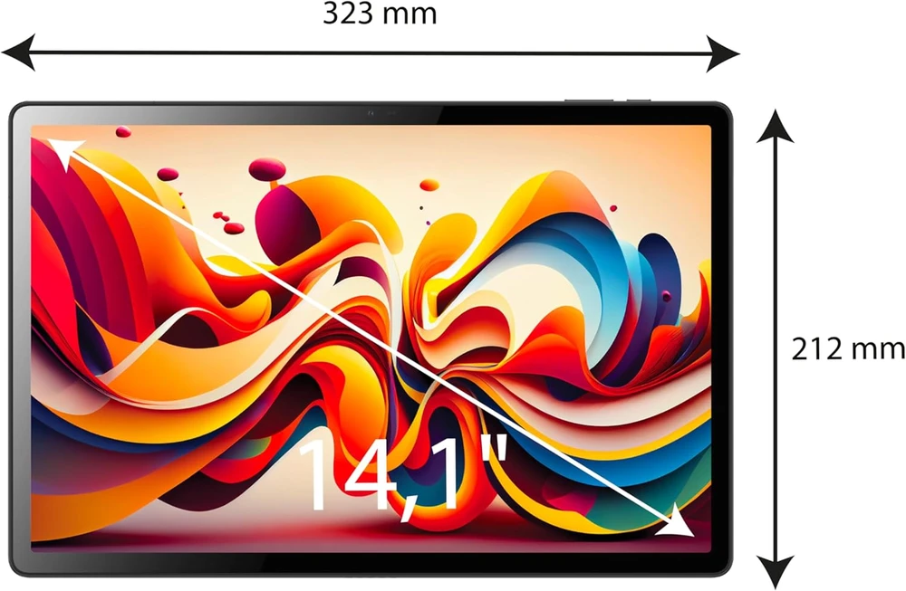 Planšetė Logicom planšetinis kompiuteris Tab XXL, 14 col. IPS, 128 GB, Android 15