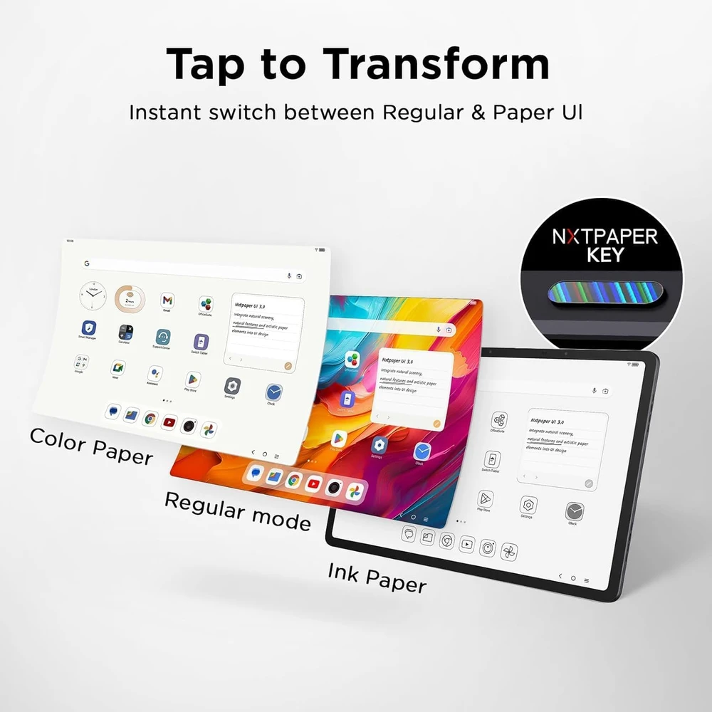 Planšetinis kompiuteris TCL NXTPAPER 14 Wi-Fi, Pilkas, su dėklu ir pieštuku