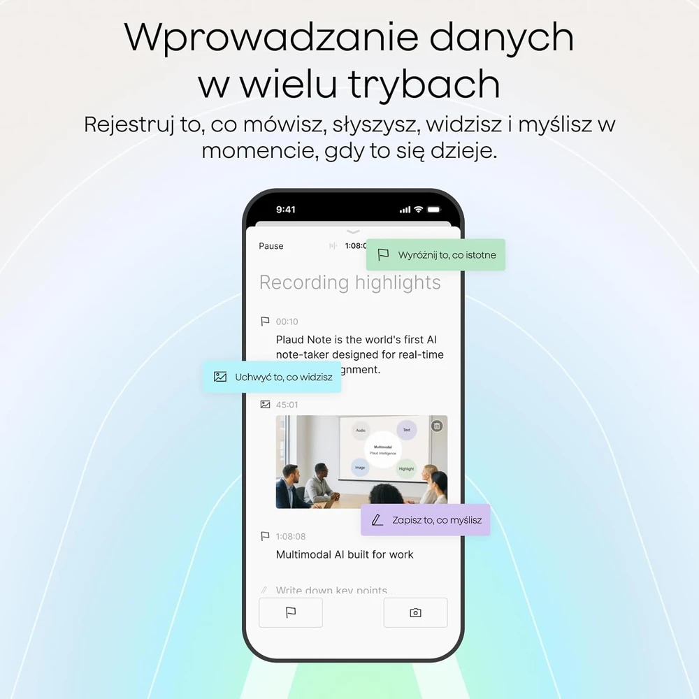 Plaud AI diktofonas su AI transkripcija, 64 GB atmintis, Bluetooth, NB-100 modelis