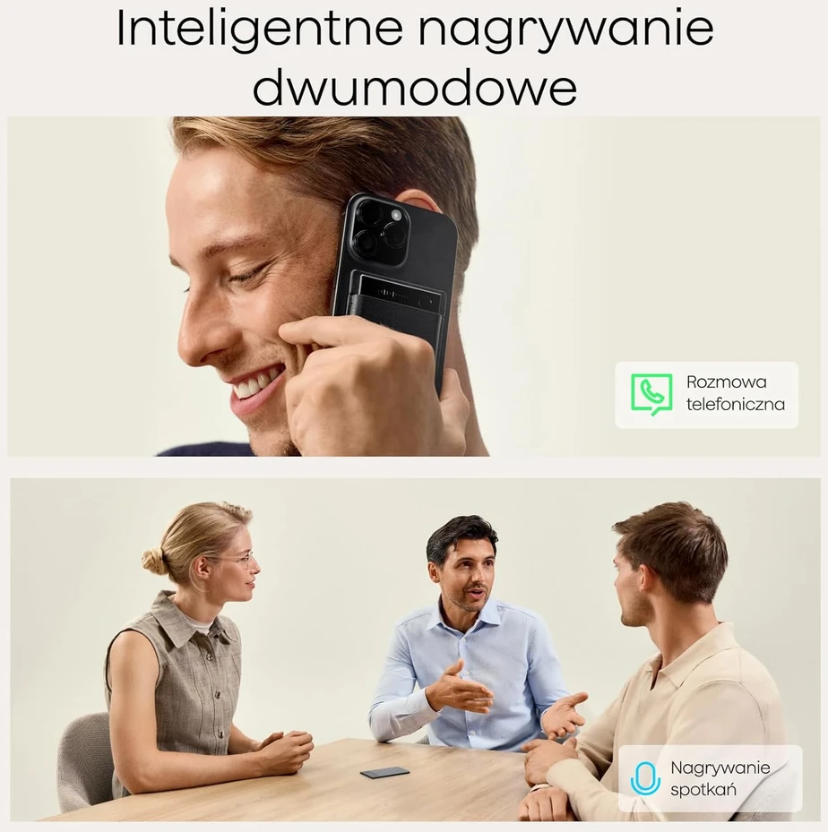 Plaud skaitmeninis diktofonas AI, 64 GB, Bluetooth, 50 val. įrašymo, Note Pro