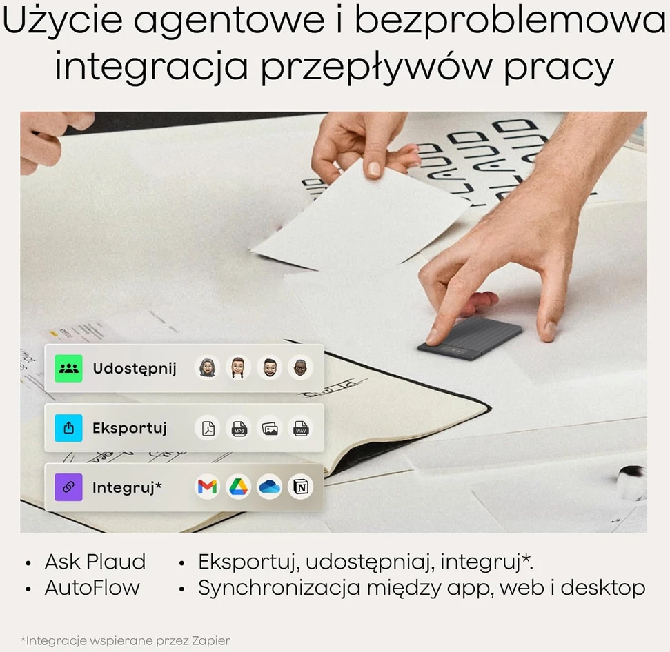 Plaud skaitmeninis diktofonas AI, 64 GB, Bluetooth, 50 val. įrašymo, Note Pro