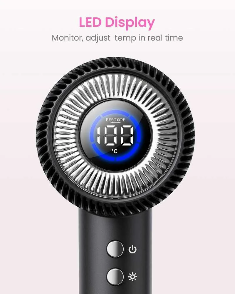 Plaukų džiovintuvas BESTOPE PRO joninė plaukų džiovintuvė, 1500 W, 6 temperatūros lygiai, 5 greičiai, juoda