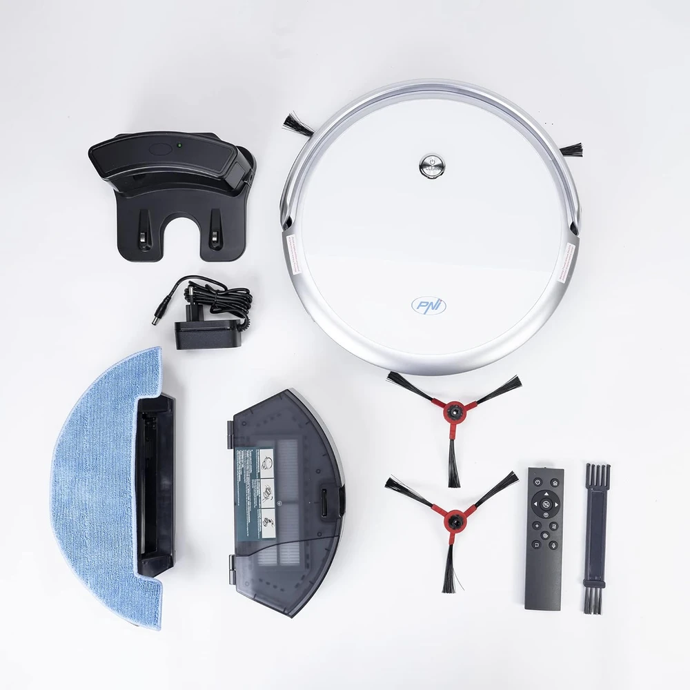 PNI išmanusis robotas dulkių siurblys su Wi-Fi, 30 W, Tuya Smart, PNI-PTV35