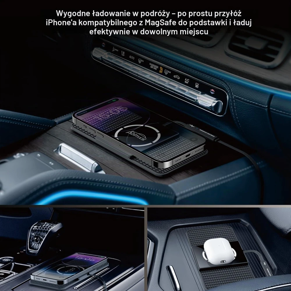 polmxs magnetinis belaidis automobilinis įkroviklis 15 W MagSafe USB-C C11