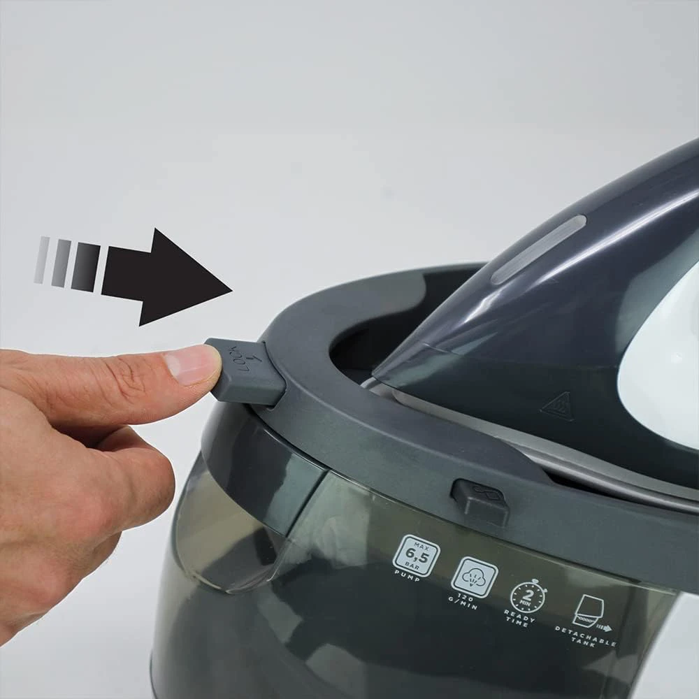 Polti | PLEU0239 Vaporella Simply VS10.12 | Steam generator iron | 1.5 L | bar | 2200 W | Vanduo tank capacity ml | Calc-clean function | Pilkas/Baltas | Auto power off | Vertical steam function