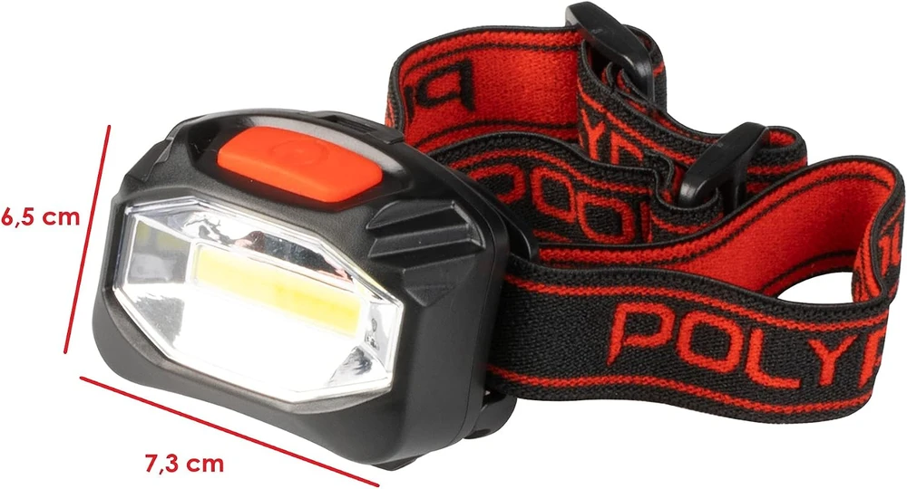 POLYPOOL LED galvos žibintuvėlis, 3 W, 180 lm, 3 režimai, PP3156