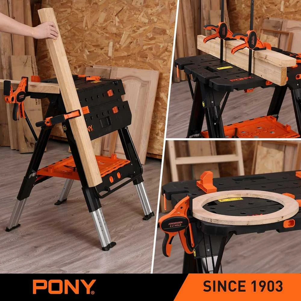 PONY Darbastalis su 2 spaustukais