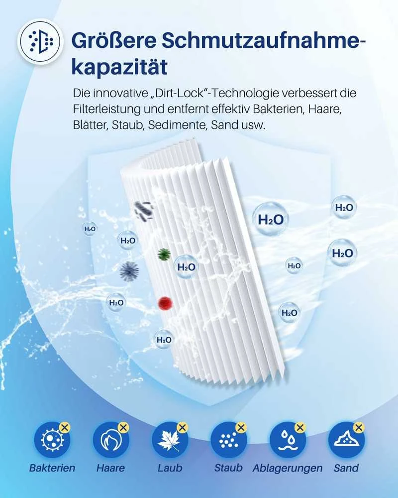 POOLPURE baseino ir SPA filtrų kasetė, 30 ft², C6430, 26, 7 cm x 15,2 cm