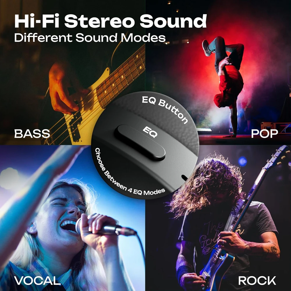 PowerLocus belaidės aplink ausis dedamos Bluetooth 5.3 ausinės Boom