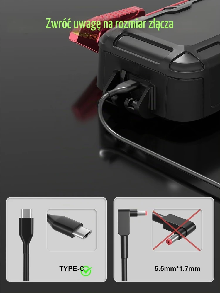 PowerPortnerLink USB-C įkroviklis automobilių paleidikliams 65 W PowerPortnerLink-65W